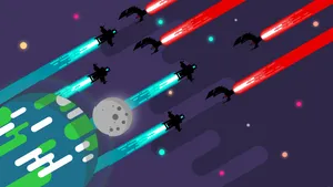 Kurzgesagt Space Invaders Wallpaper