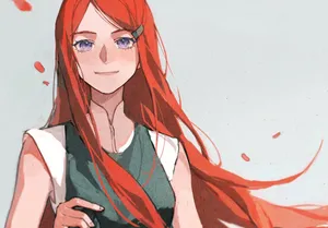 Kushina Uzumaki Brings Soulful Beauty To World Of Naruto Wallpaper