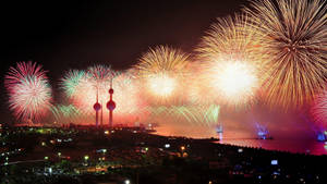 Kuwait Firework Display Wallpaper