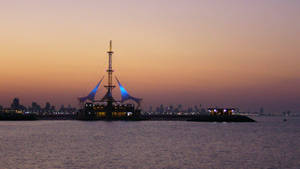 Kuwait Marina Waves Wallpaper