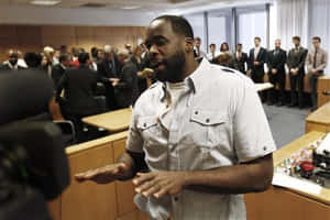 Kwame Kilpatrick During Press Conference Wallpaper