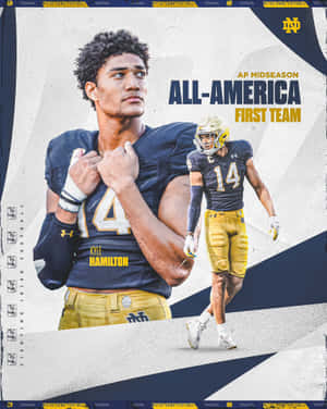 Kyle Hamilton All America First Team Notre Dame Wallpaper