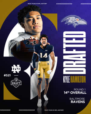 Kyle Hamilton Drafted Baltimore Ravens Wallpaper