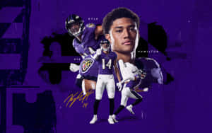 Kyle Hamilton Ravens Collage Wallpaper