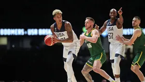 Kyle Kuzma Driving To Basket Wallpaper