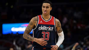 Kyle Kuzma In Washington Wizards Jersey Wallpaper