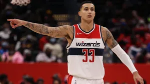 Kyle Kuzma In Wizards Jersey Wallpaper
