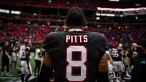 Kyle Pitts Number8 Jersey Stadium View Wallpaper