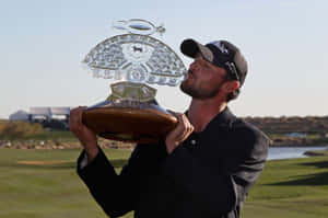 Kyle Stanley With Golf Trophy Wallpaper