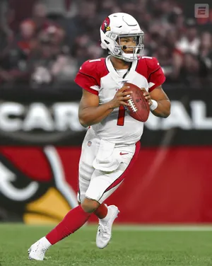 Kyler Murray White Cardinals Uniform Wallpaper