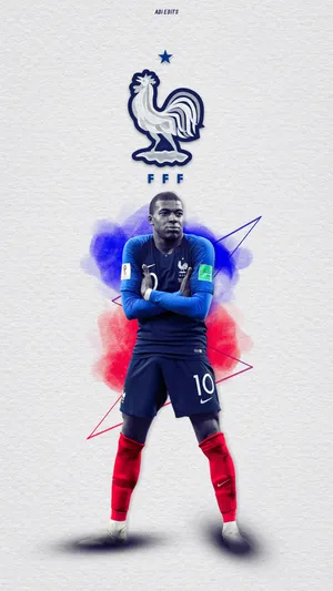 Kylian Mbappe 4k The Gallic Rooster Wallpaper