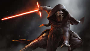 Kylo Ren With Lightsaber4 K Wallpaper