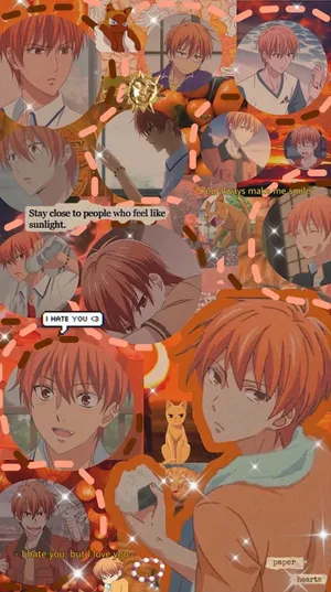 Kyo_ Sohma_ Collage_ Fruits_ Basket Wallpaper