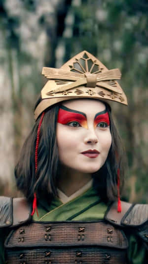 Kyoshi_ Warrior_ Cosplay_ Portrait Wallpaper