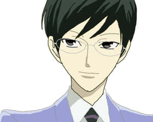 Kyoya Ootori Striking A Thoughtful Pose Wallpaper