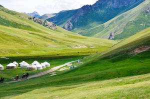 Kyrgyzstan Traditional Yurts Wallpaper