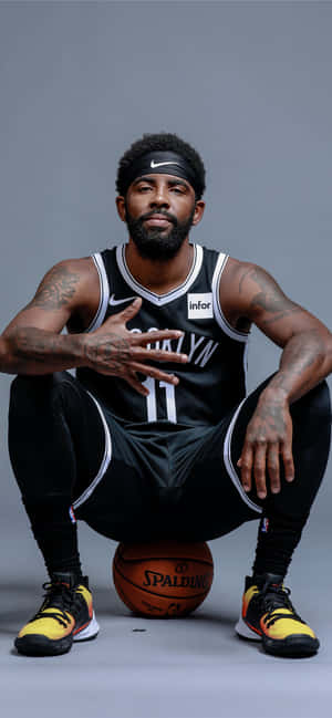 Kyrie Irving (#11) Takes The Court With The Brooklyn Nets Wallpaper