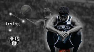 Kyrie Irving Excels On The Basketball Court Representing The Brooklyn Nets Wallpaper