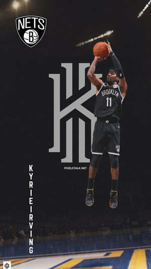 Kyrie Irving Jumping High Nets Wallpaper