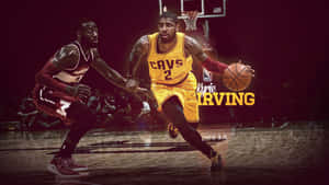 Kyrie Irving Pauses For A Quick Cool-down After A Intense Training Session. Wallpaper