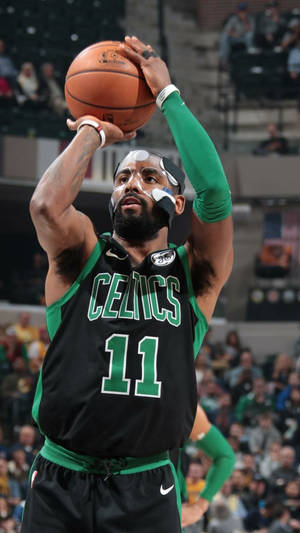 Kyrie Irving Three Pointer Shot Wallpaper