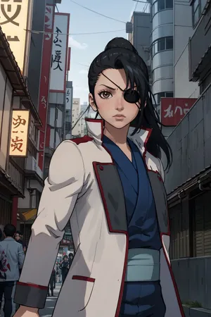 Kyubei Yagyu Anime Character Street Scene Wallpaper