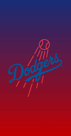 L A Dodgers Logo Gradient Background Wallpaper
