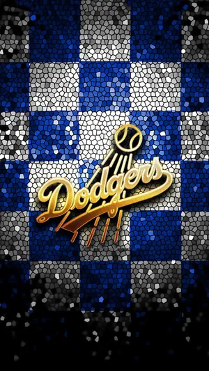 L A Dodgers Logo Mosaic Background Wallpaper