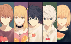 L Lawliet And Other Characters Wallpaper