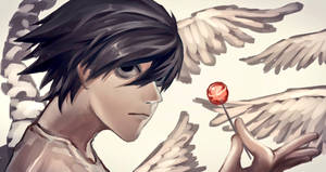 L Lawliet Angel Wings Wallpaper