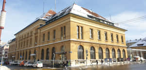 La Chaux De Fonds Historic Building Winter Wallpaper