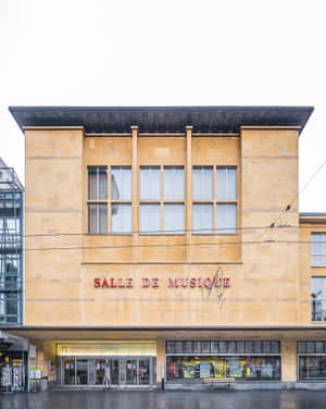 La Chaux De Fonds Music Hall Facade Wallpaper