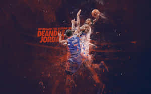 La Clippers Player Deandre Jordan And Brandon Knight Illustration Wallpaper