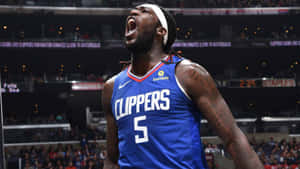 La Clippers Player Montrezl Harrell 2022 Staples Center Wallpaper