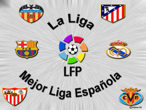 La Liga Grey Background Wallpaper