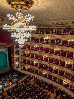 La Scala Opera House Chandelier Wallpaper