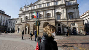 La Scala Opera House Exterior Wallpaper