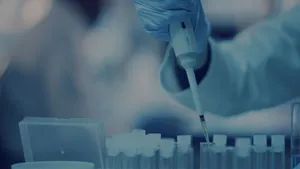 Laboratory Blue-filtered Image Wallpaper