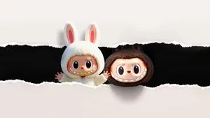 Labubu And Bunny Costume Wallpaper