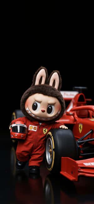 Labubu Bunny Ferrari Figure Wallpaper