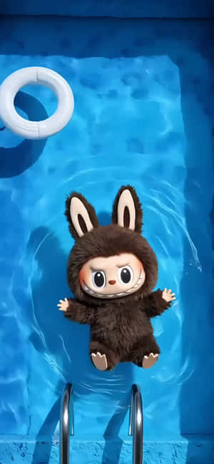Labubu Bunny Float Pool Wallpaper