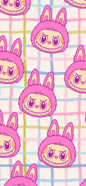 Labubu Bunny Pattern Wallpaper