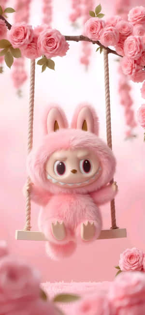 Labubu Bunny Plush Toy Wallpaper