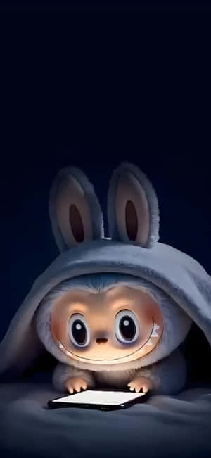 Labubu Bunny With Iphone Wallpaper