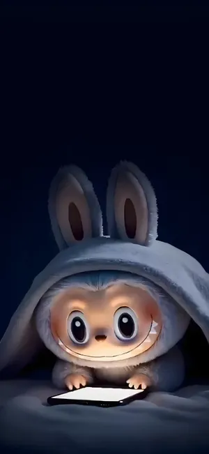 Labubu Bunny With Iphone Wallpaper