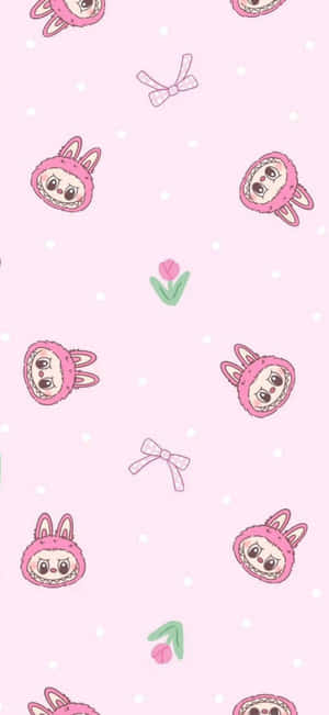 Labubu Cute Bunny Pattern Wallpaper