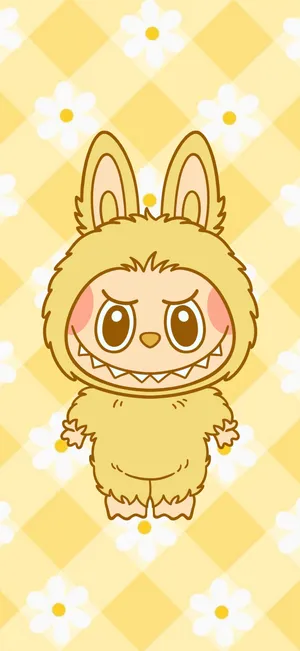 Labubu Cute Yellow Wallpaper Wallpaper