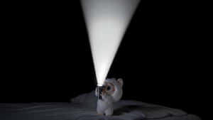 Labubu Exploring Dark Cave Wallpaper