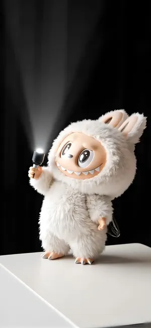 Labubu Iphone Flashlight Toy Wallpaper