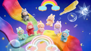 Labubu Rainbow Collection Figures Wallpaper